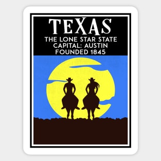 Texas The Lone Star State Travel Austin Dallas Houston Fort Worth El Paso Sticker